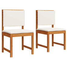 Tuinstoel met kussen 2 pcs Bruin Massief acaciahout