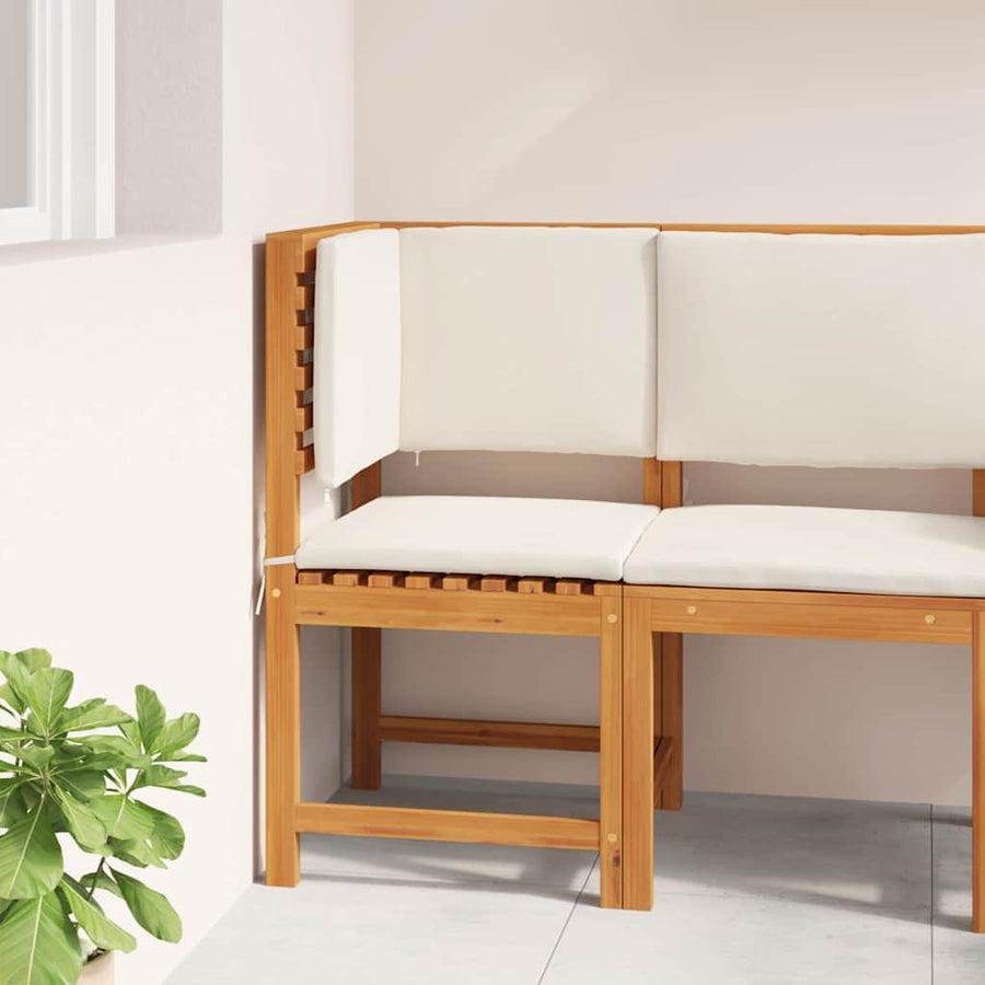 Tuinstoel met kussen Bruin 50 x 50 x 91cm Massief acaciahout