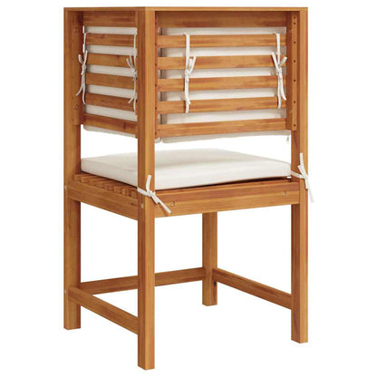 Tuinstoel met kussen Bruin 50 x 50 x 91cm Massief acaciahout