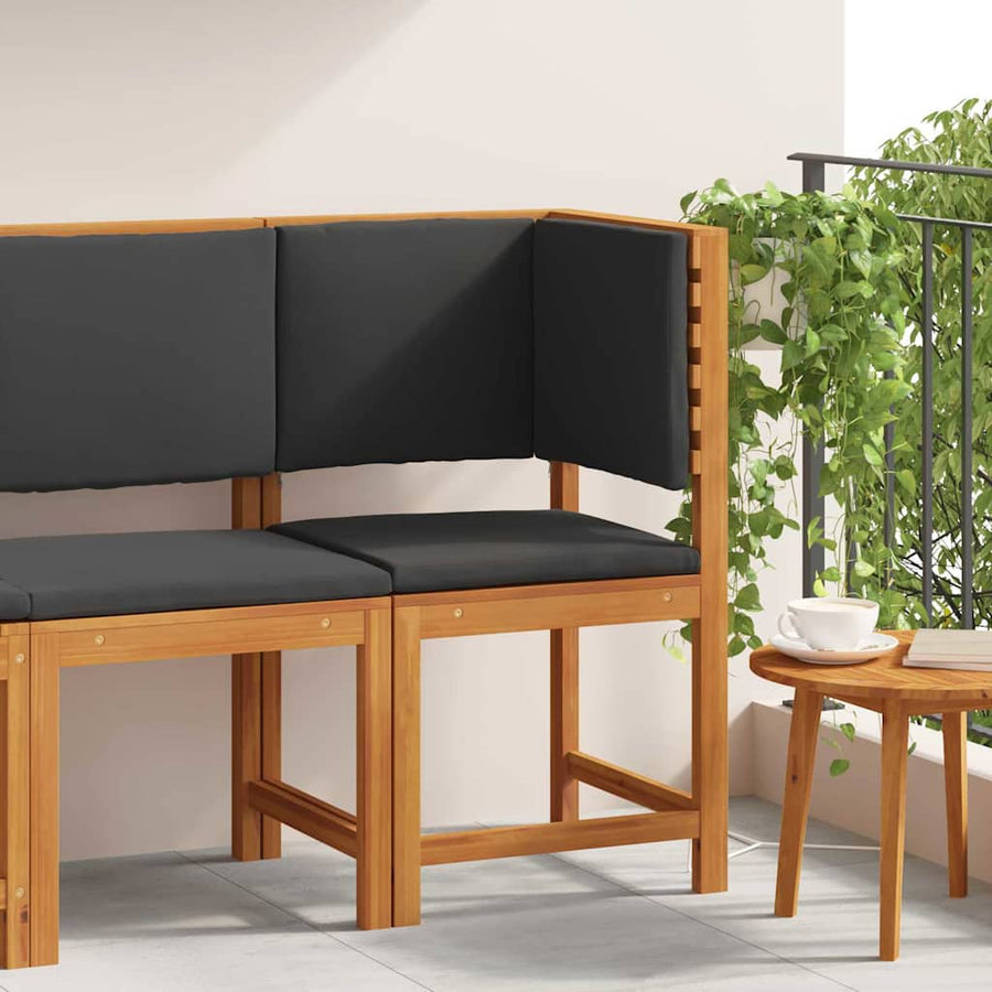 Tuinstoel met kussen Bruin 50 x 50 x 91cm Massief acaciahout