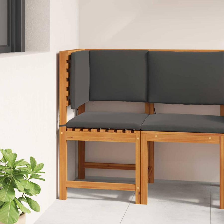 Tuinstoel met kussen Bruin 50 x 50 x 91cm Massief acaciahout