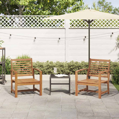 Tuinstoelen 2 pcs Bruin 60 x 65 x 76.5 cm Massief teakhout
