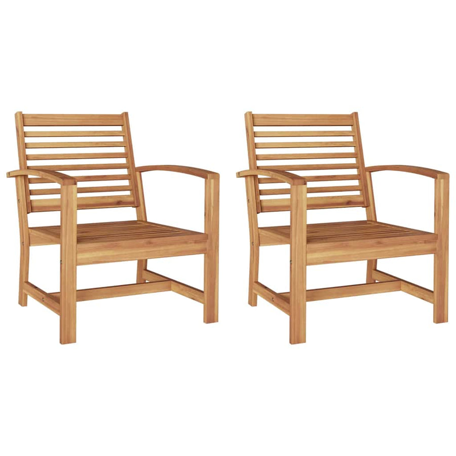 Tuinstoelen 2 pcs Bruin 60 x 65 x 76.5 cm Massief teakhout
