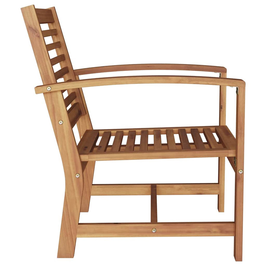 Tuinstoelen 2 pcs Bruin 60 x 65 x 76.5 cm Massief teakhout