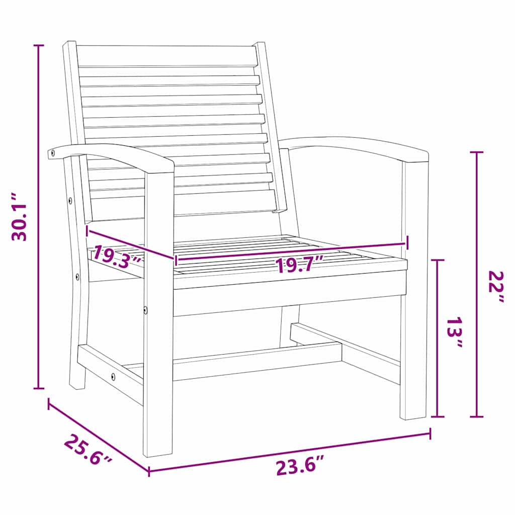Tuinstoelen 2 pcs Bruin 60 x 65 x 76.5 cm Massief teakhout