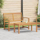 Bench 2 pcs Brown Solid Teakwood