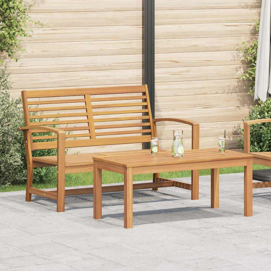 Tuin Sofa Set 2 pcs Bruin Massief teakhout
