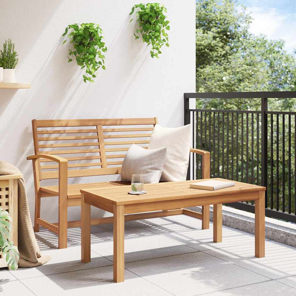 Tuin Sofa Set 2 pcs Bruin Massief teakhout