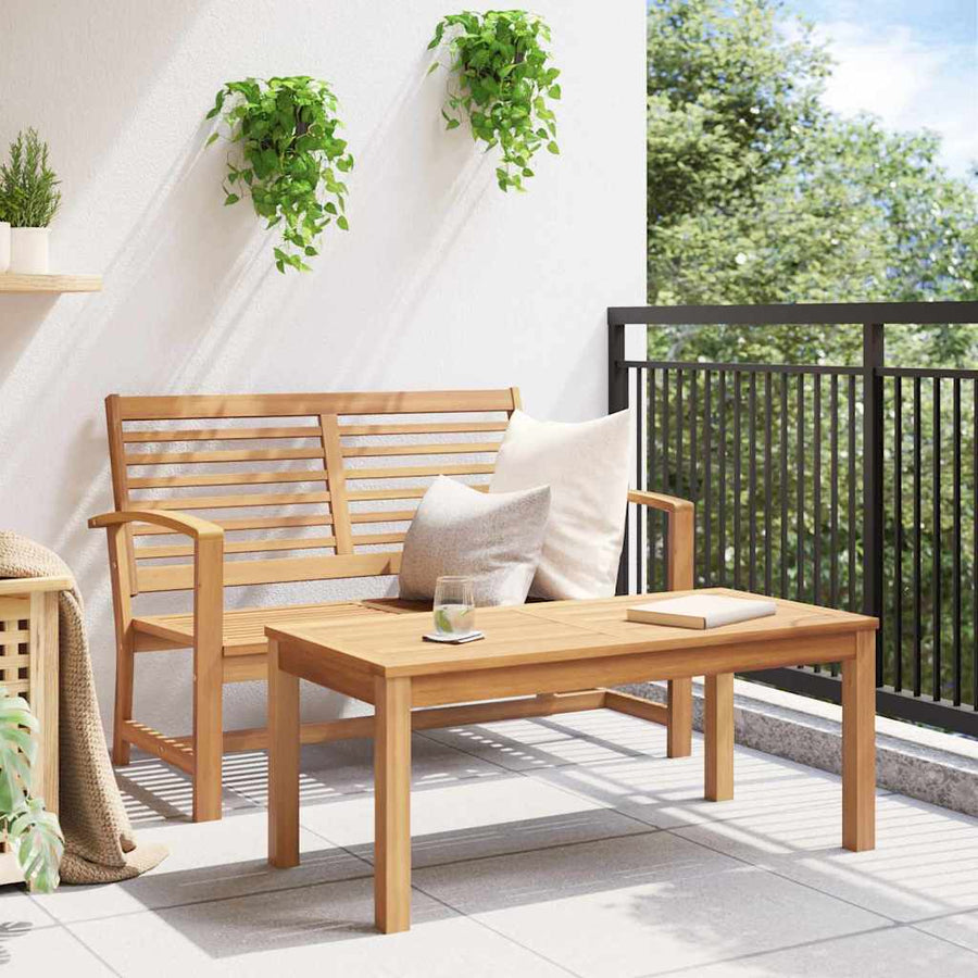 Tuin Sofa Set 2 pcs Bruin Massief teakhout
