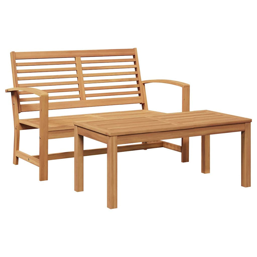 Tuin Sofa Set 2 pcs Bruin Massief teakhout