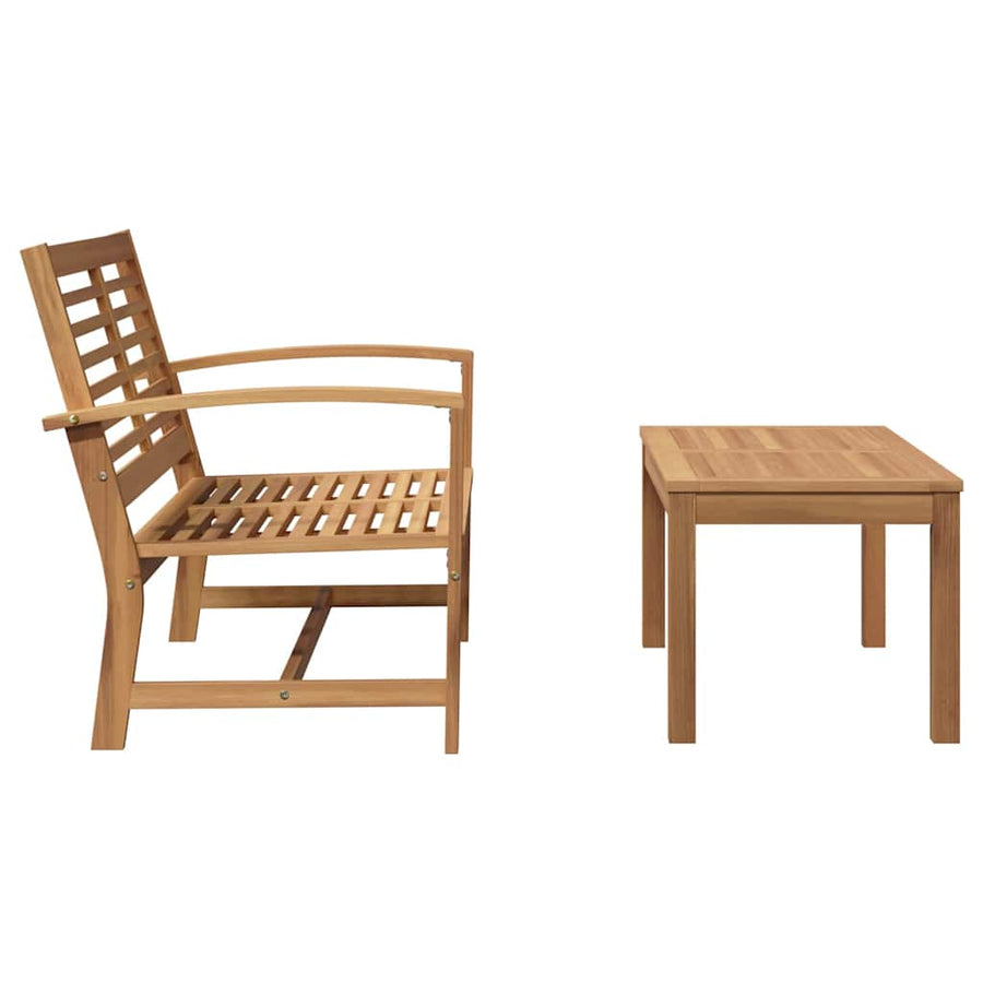 Tuin Sofa Set 2 pcs Bruin Massief teakhout