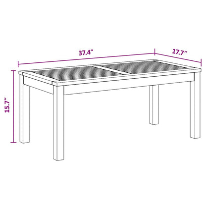 Tuin Sofa Set 2 pcs Bruin Massief teakhout