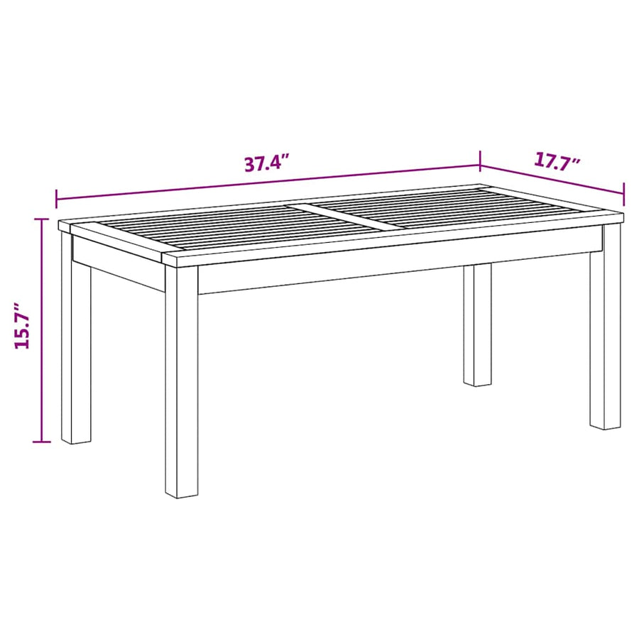 Tuin Sofa Set 2 pcs Bruin Massief teakhout
