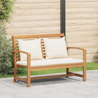 Bench Brown and Cream 110 x 66 x 76 cm Solid Teakwood