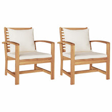 Tuinstoelen 2 pcs Bruin 60 x 65 x 76.5 cm Massief teakhout