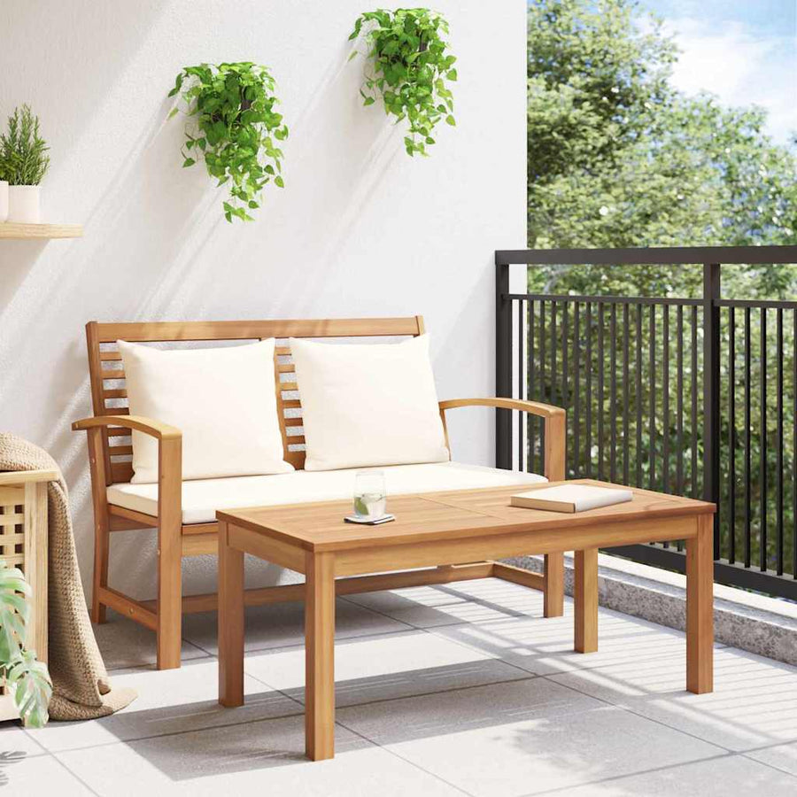 Tuin Sofa Set 2 pcs Bruin Massief teakhout