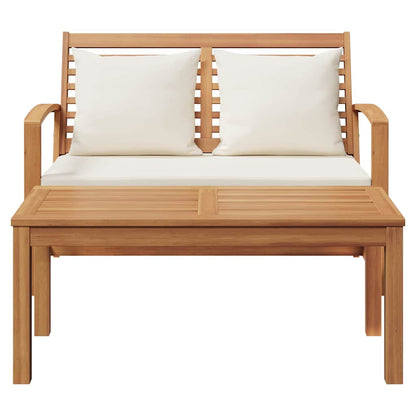 Tuin Sofa Set 2 pcs Bruin Massief teakhout