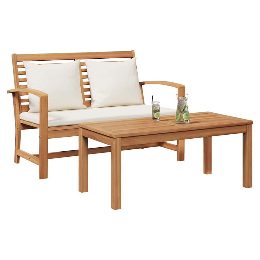 Tuin Sofa Set 2 pcs Bruin Massief teakhout