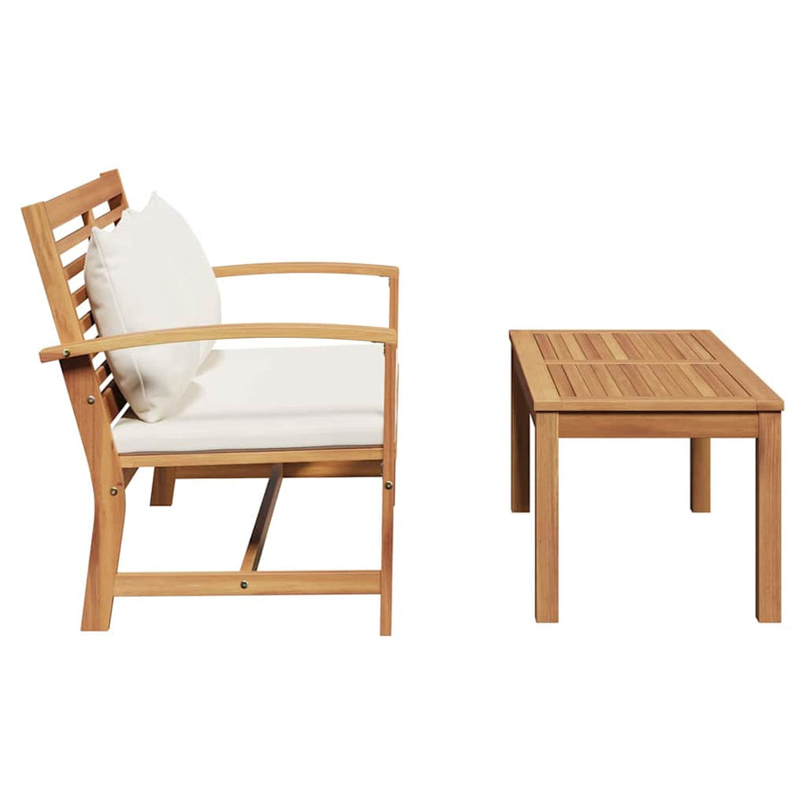 Tuin Sofa Set 2 pcs Bruin Massief teakhout
