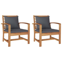 Tuinstoelen 2 pcs Bruin 60 x 65 x 76.5 cm Massief teakhout