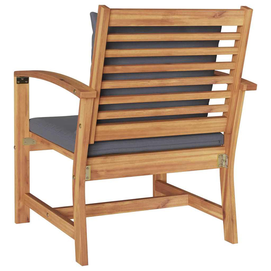 Tuinstoelen 2 pcs Bruin 60 x 65 x 76.5 cm Massief teakhout
