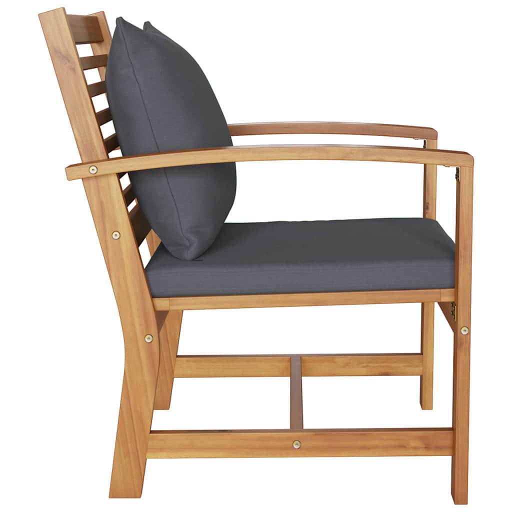 Tuinstoelen 2 pcs Bruin 60 x 65 x 76.5 cm Massief teakhout