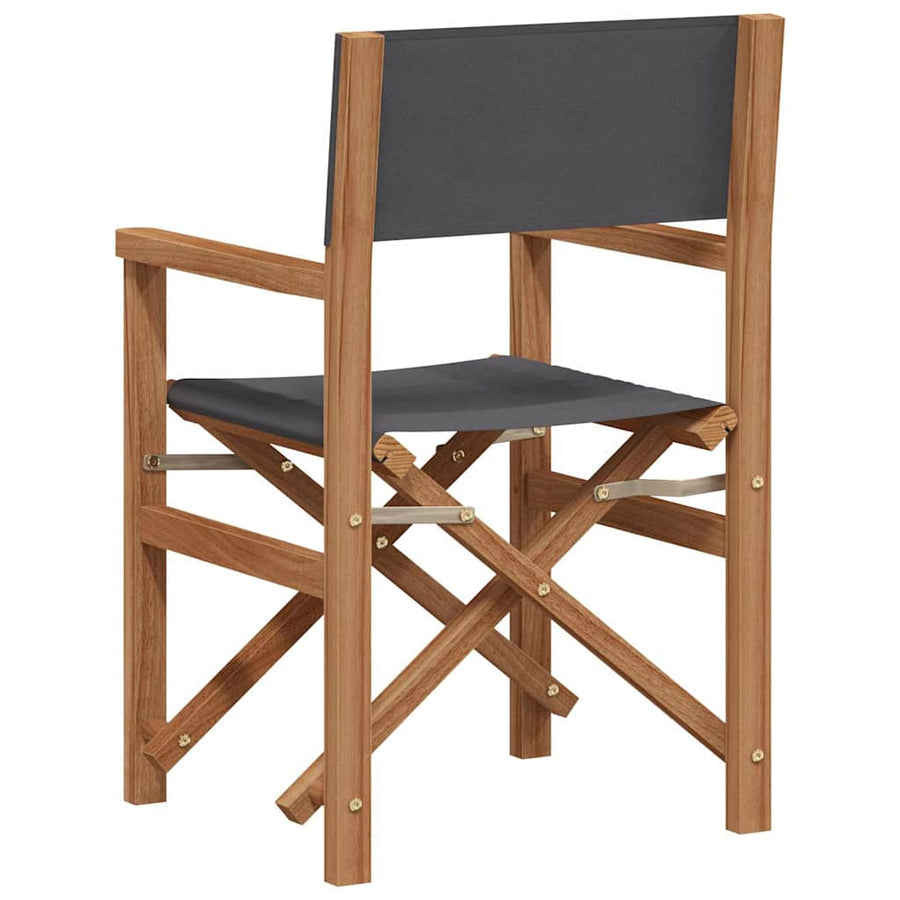 Vouwbare Regisseursstoel Grijs 56 x 54 x 87 cm Massief Teakhout
