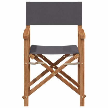 Vouwbare Regisseursstoel Grijs 56 x 54 x 87 cm Massief Teakhout