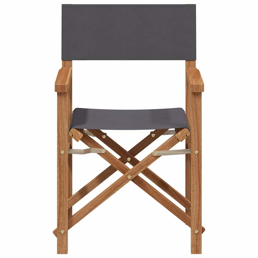 Vouwbare Regisseursstoel Grijs 56 x 54 x 87 cm Massief Teakhout