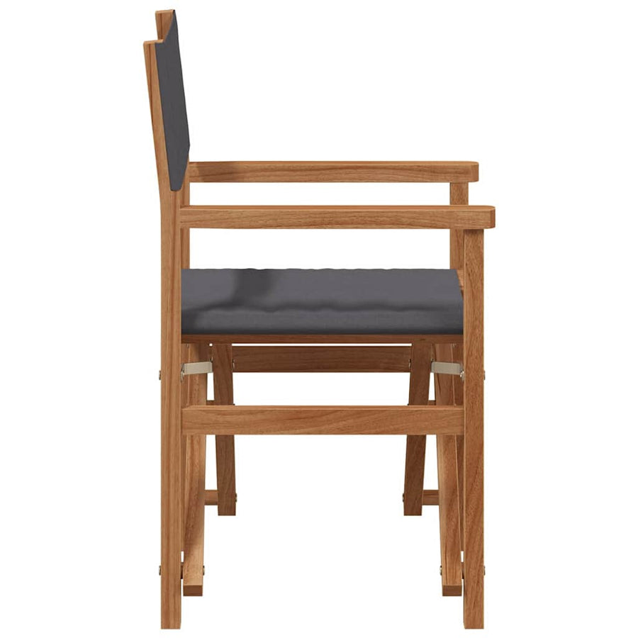 Vouwbare Regisseursstoel Grijs 56 x 54 x 87 cm Massief Teakhout