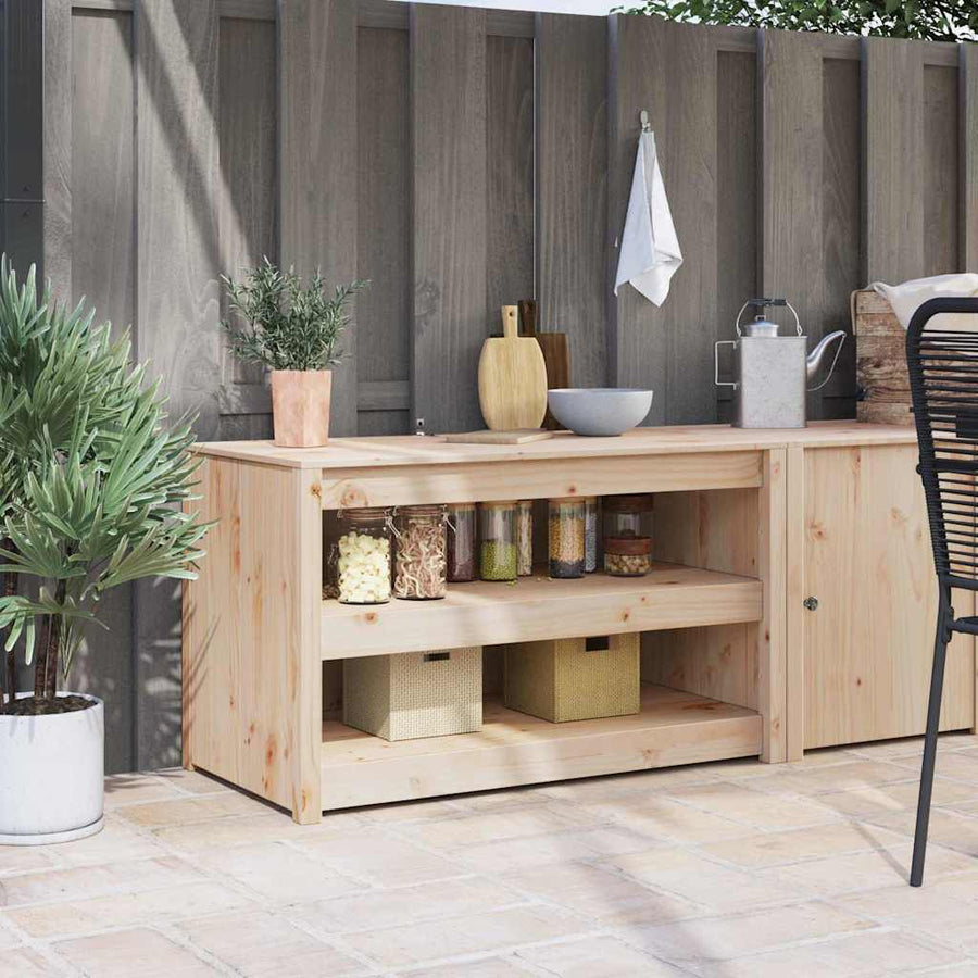 Keukenkast Bruin Eiken 106 x 55 x 64 cm Massief grenenhout