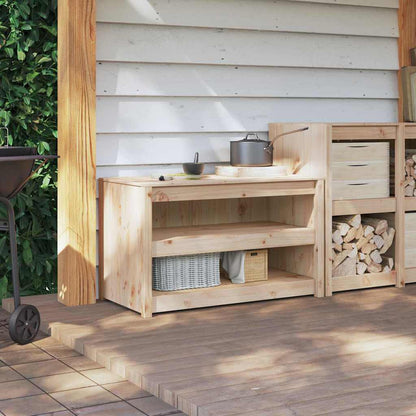 Keukenkast Bruin Eiken 106 x 55 x 64 cm Massief grenenhout
