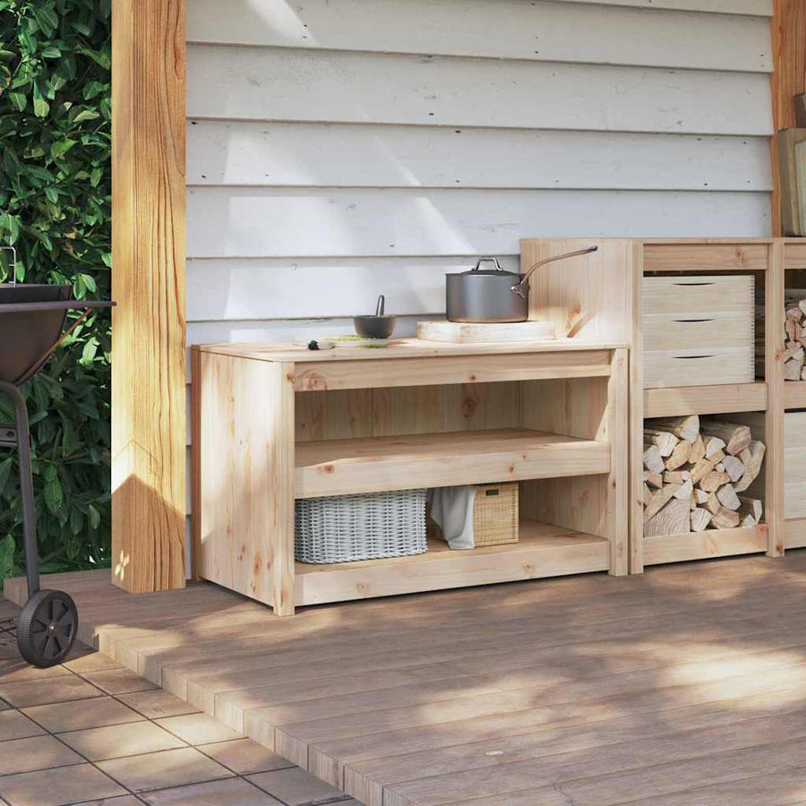 Keukenkast Bruin Eiken 106 x 55 x 64 cm Massief grenenhout