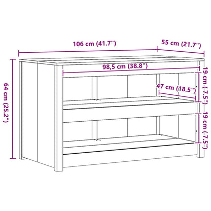 Keukenkast Bruin Eiken 106 x 55 x 64 cm Massief grenenhout