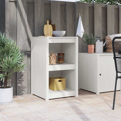 Keukenkast met plank Wit 55 x 55 x 92 cm Massief grenenhout
