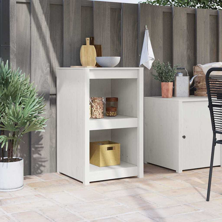 Keukenkast met plank Wit 55 x 55 x 92 cm Massief grenenhout