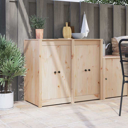 Keukendeur 2 pcs Crème 50 x 9 x 82 cm Massief grenenhout