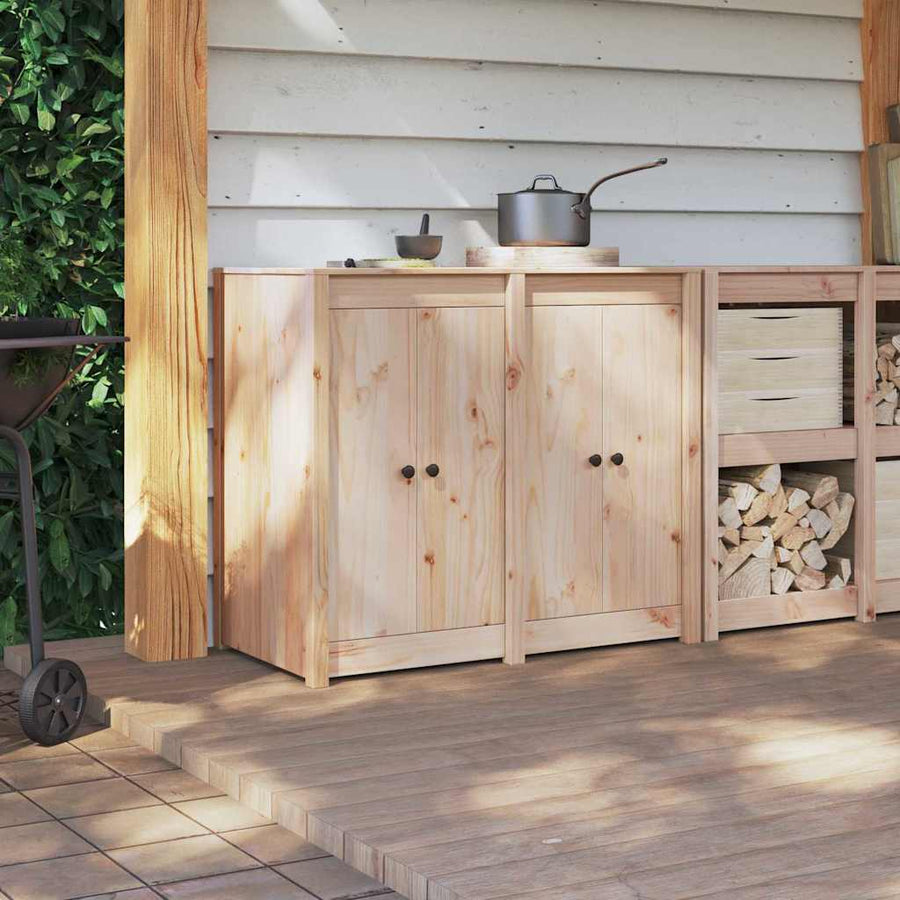 Keukendeur 2 pcs Crème 50 x 9 x 82 cm Massief grenenhout
