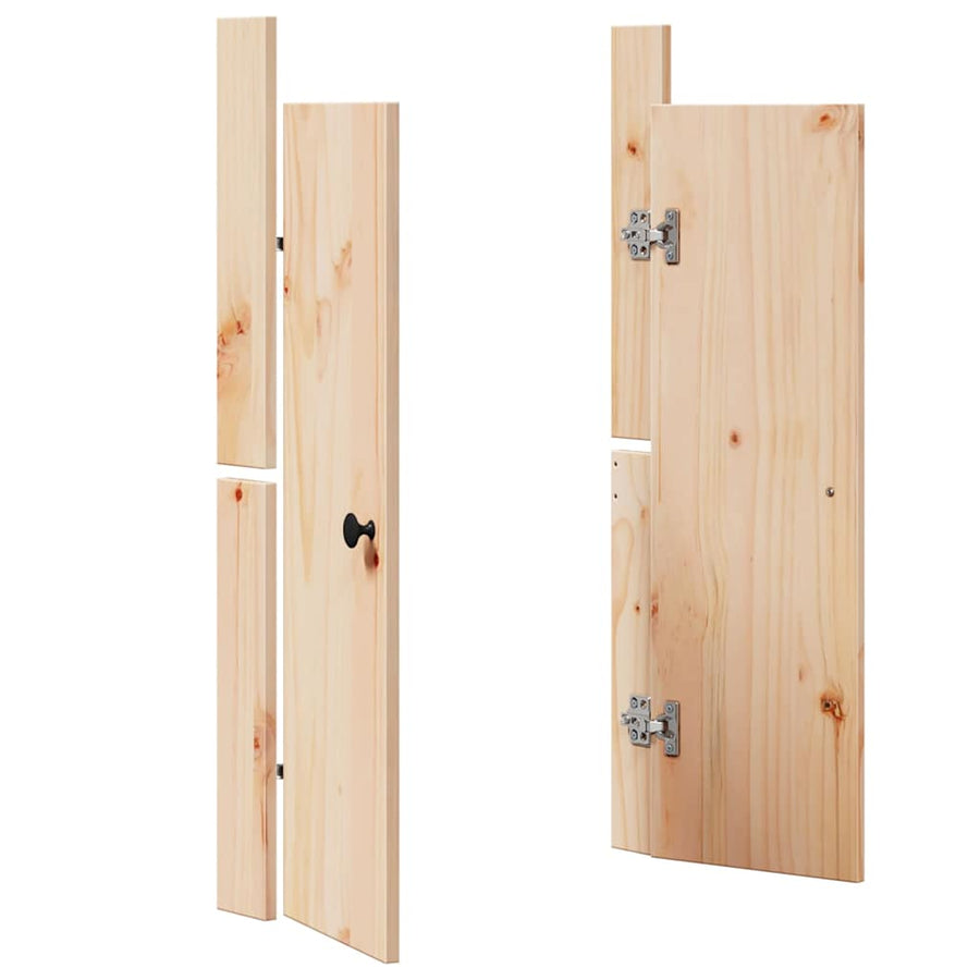 Keukendeur 2 pcs Crème 50 x 9 x 82 cm Massief grenenhout