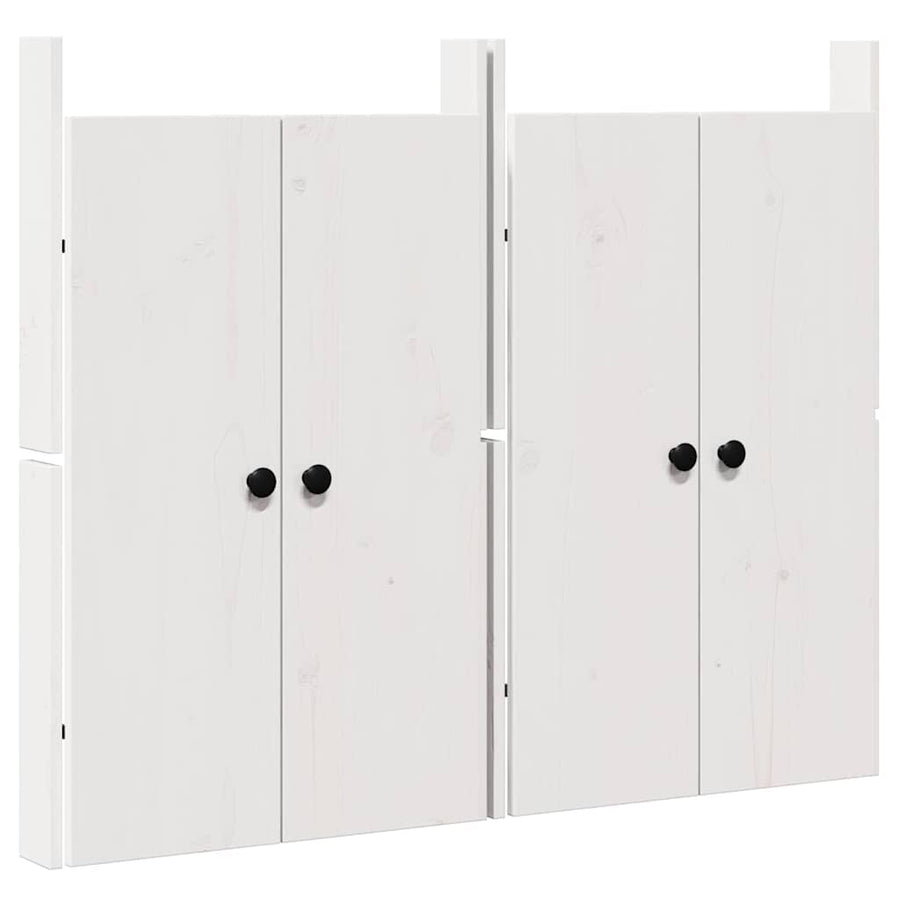 Keukendeur 2 pcs Wit 50 x 9 x 82 cm Massief grenenhout