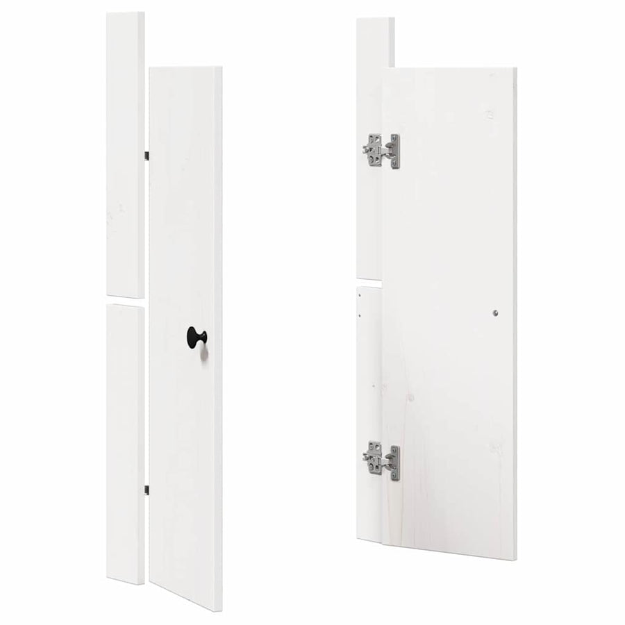Keukendeur 2 pcs Wit 50 x 9 x 82 cm Massief grenenhout
