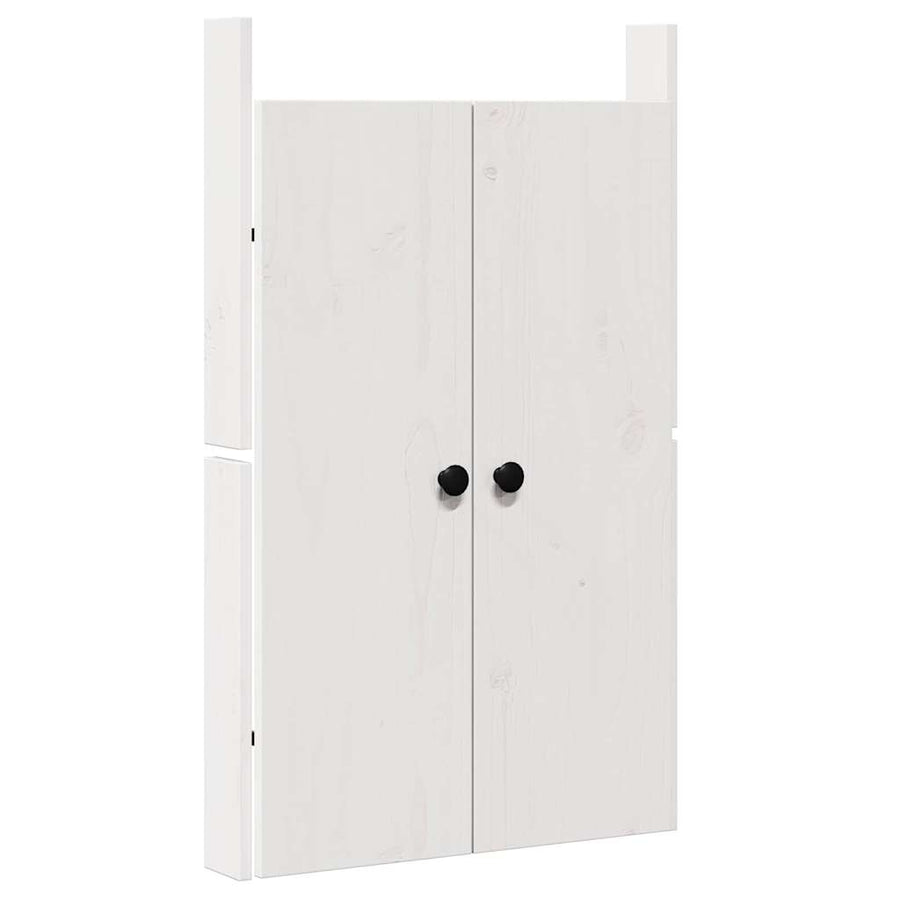 Keukendeur 2 pcs Wit 50 x 9 x 82 cm Massief grenenhout