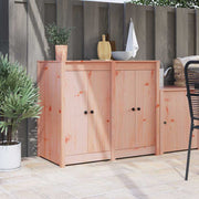Keukendeuren 2 stuks 50x9x82 cm massief douglas bruin