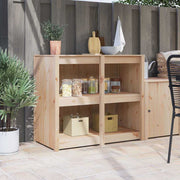 Keukenkast massief grenenhout 106x55x92 cm bruin eiken