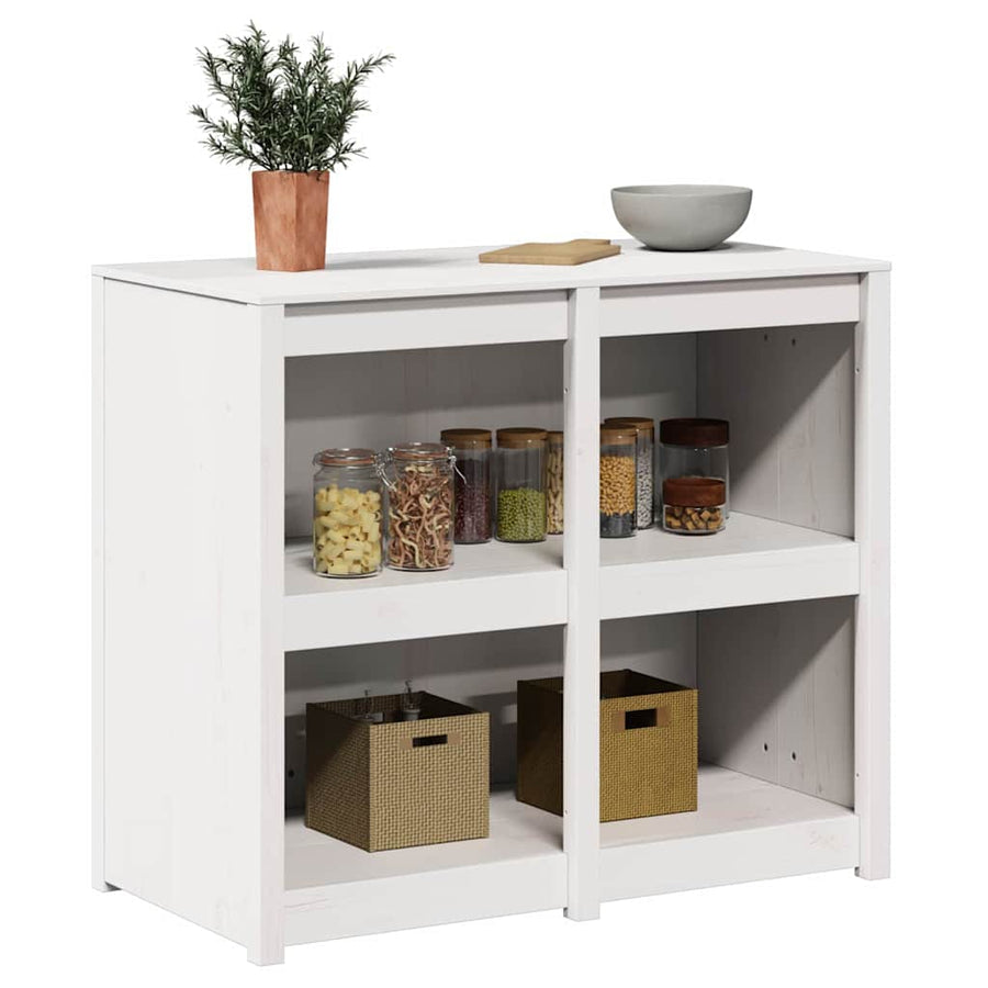 Keukenkast Warmwit 106 x 55 x 92 cm Massief grenenhout