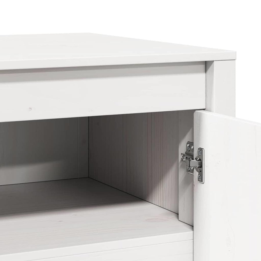 Keukenkast met plank Wit 106 x 55 x 64 cm Massief grenenhout