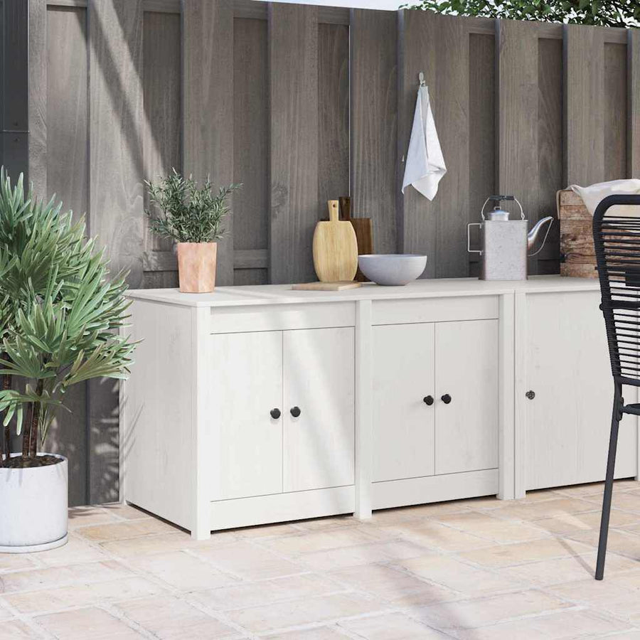 Keukenkast met plank Wit 106 x 55 x 64 cm Massief grenenhout