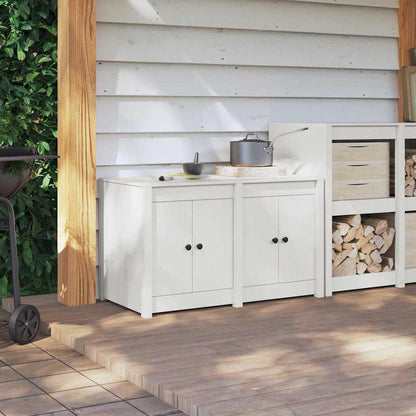 Keukenkast met plank Wit 106 x 55 x 64 cm Massief grenenhout