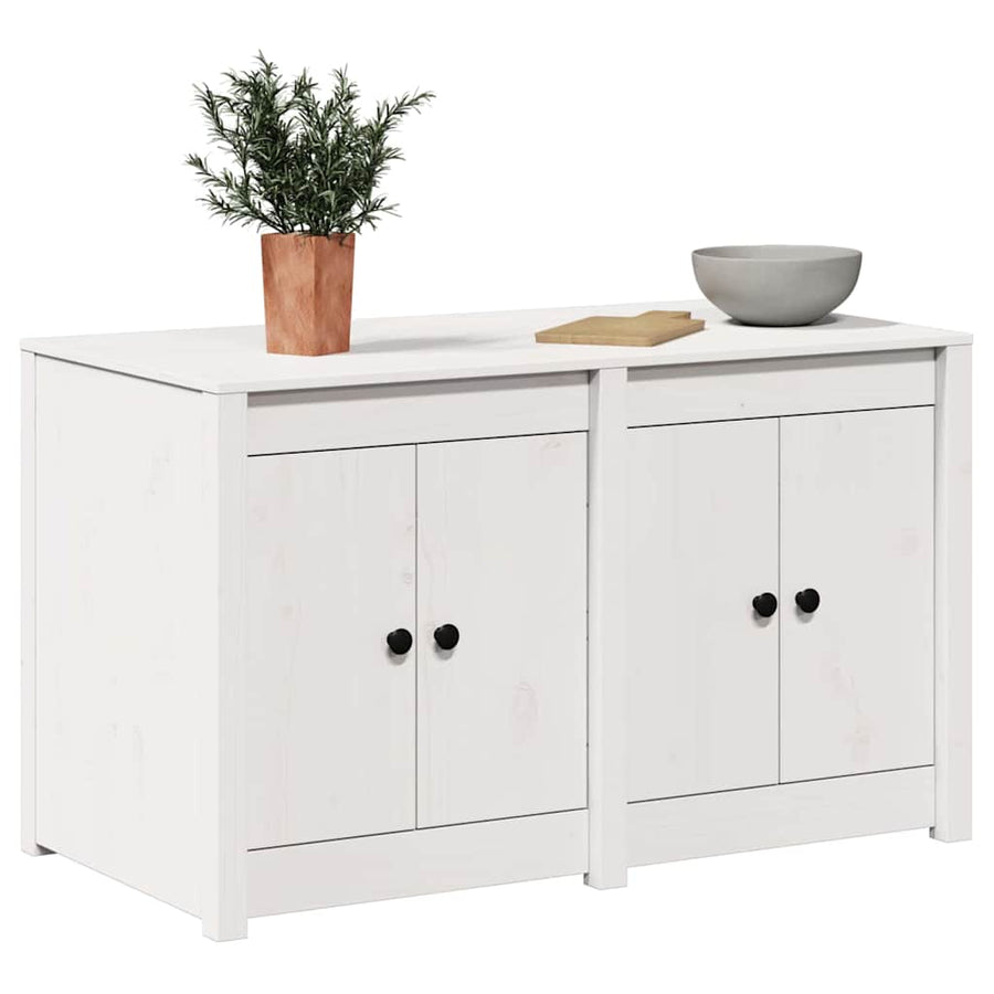 Keukenkast met plank Wit 106 x 55 x 64 cm Massief grenenhout
