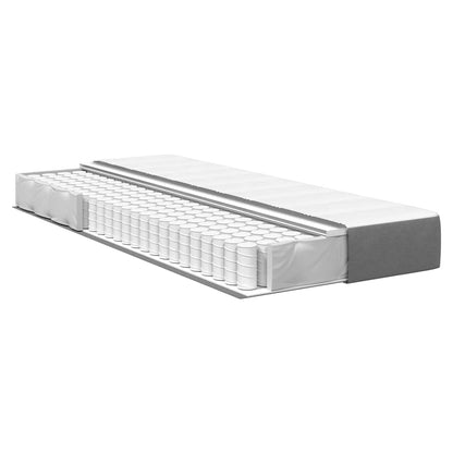 Bedmatras met matras Lichtgrijs 80 x 200 cm Stof